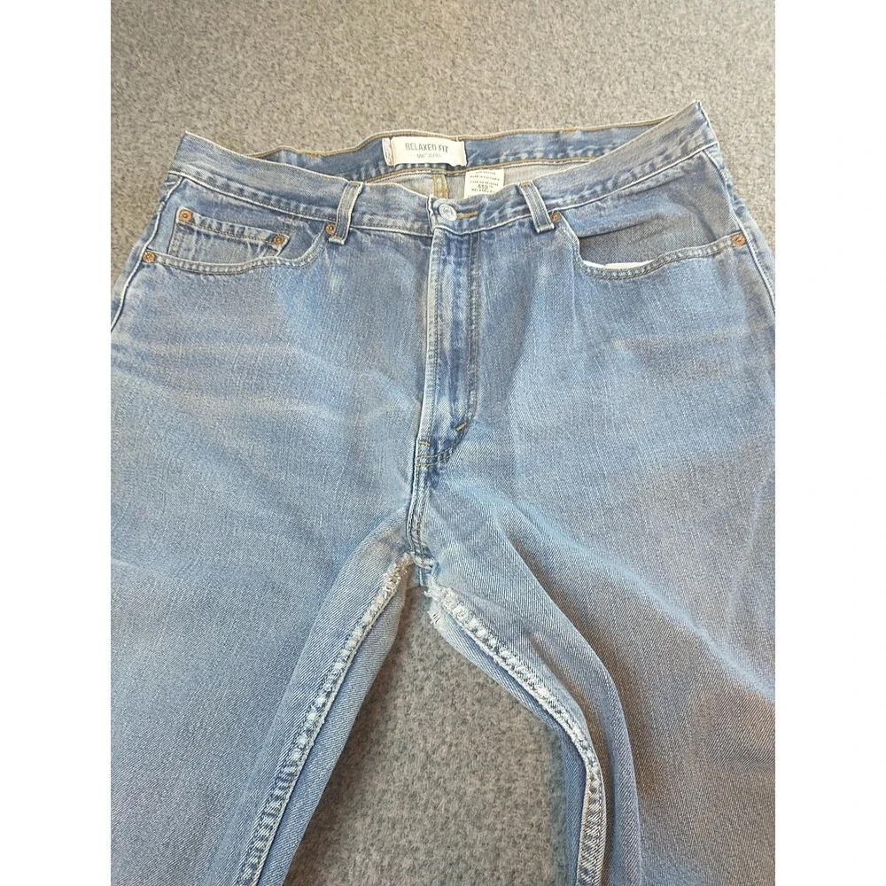Levis 550 Relaxed Fit Mens Light Wash Blue Denim Jeans W36 L29 Vintage Style